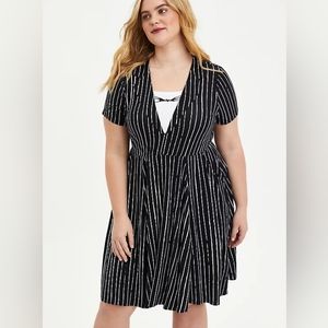 DISNEY THE NIGHTMARE BEFORE CHRISTMAS JACK STRIPE SKATER DRESS